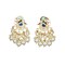 Indian Peacock Earrings for Women - Indian Jhumka Earrings for Women Chandbali Earring in Golden Tone Faux Pearl Bollywood Style Chandelier Dangle Earrings Jewelry for Bride Gift for Her
